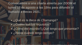 Charla abierta por Zoom – Difusión Llamado a Becas 2021